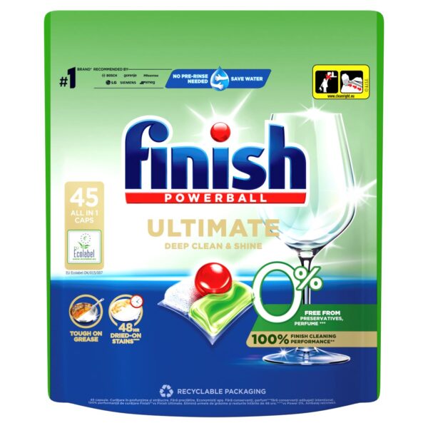 FINISH Allin1 Ultimate 0 Kapsulės indaplovėms