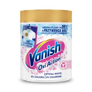 VANISH OXI ACTION WHITE baltų skalbinių dėmių šalinimo milteliai