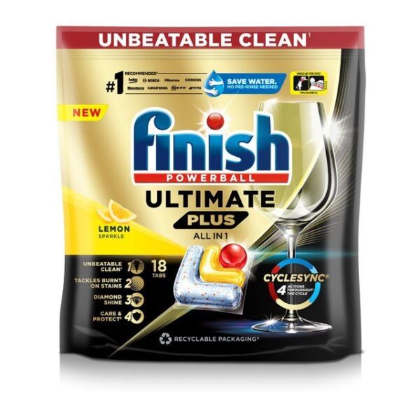 Indaplovių kapsulės Finish Ultimate Plus All In 1